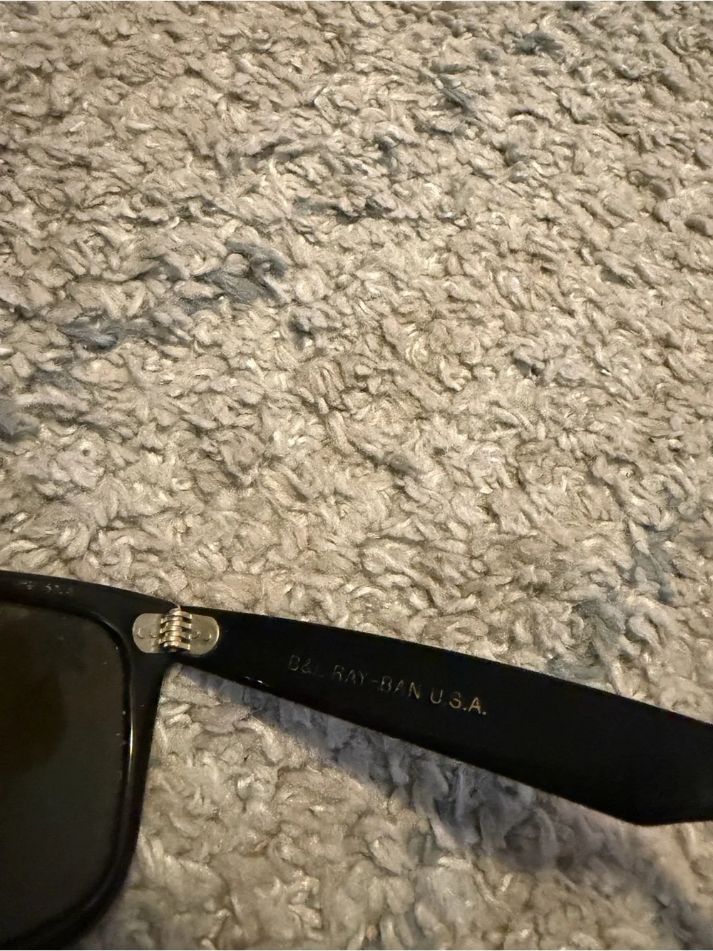 Vintage B&L Ray-Ban Wayfarer Sunglasses Black Ebony G-15 Glass Lens USA 5022 BL
